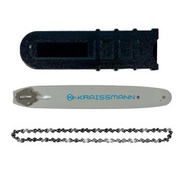 Комплект шина Kraissmann 12" з натягувачем та ланцюг 45 зв., крок 3/8 Комплект шина Kraissmann 12" з натягувачем та ланцюг 45 зв., крок 3/8