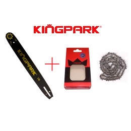 Комплект электропилы KingPark шина 40 см (16″) + цепь 57 зв. 3/8 супер зуб