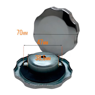 Кришка паливного бака двигуна генератора 168F/170F (70 мм, 47 мм)