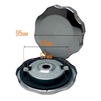 Кришка паливного бака двигуна генератора 188F/190F (95 мм, 67 мм)